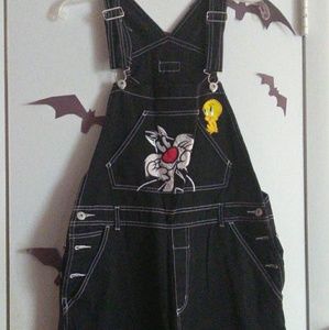 Tweety Bird Looney Tunes 2000 Overalls Large